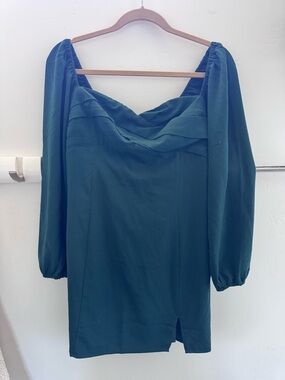 ABERCROMBIE Forest Green Bodice Long Sleeve Dress